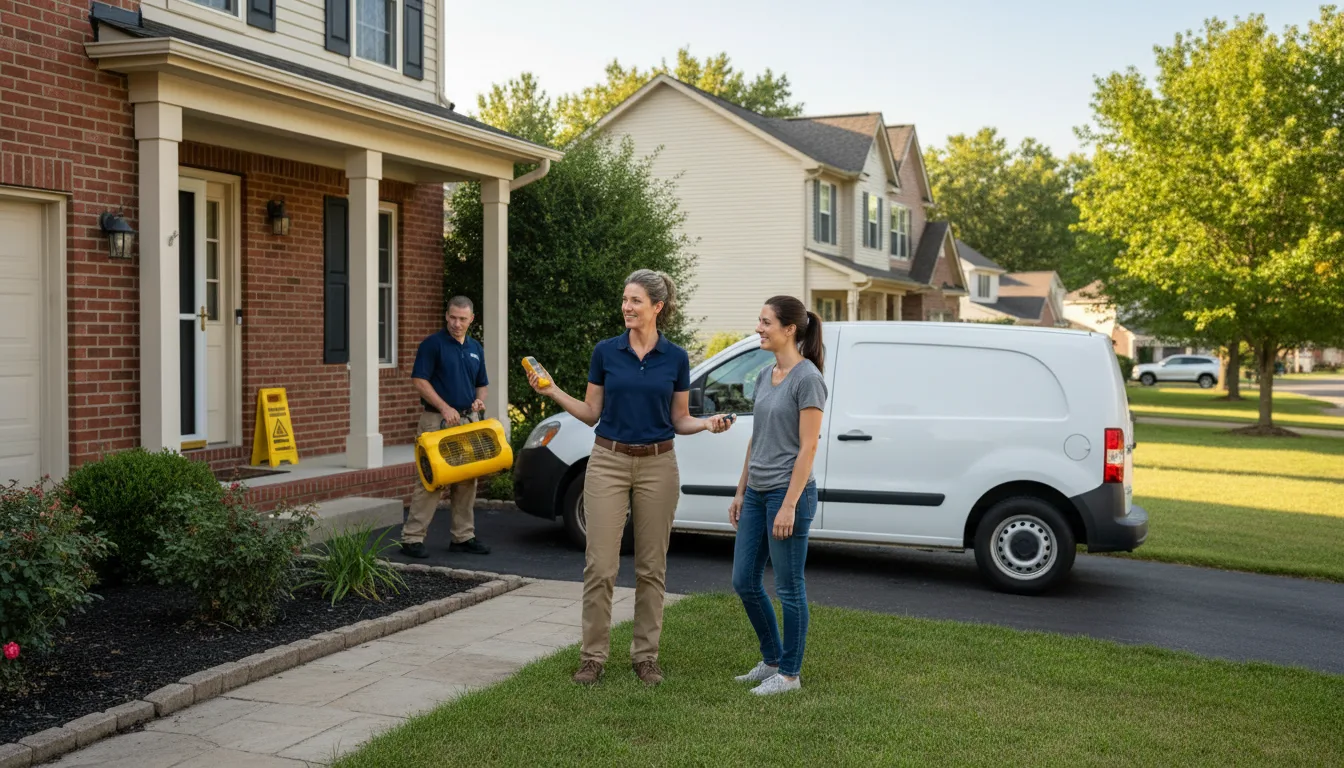 Residential water damage restoration in Danbury, IA